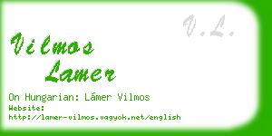 vilmos lamer business card